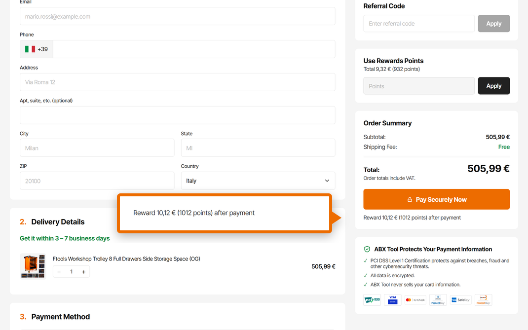 Check the points you can earn for this purchase when you check out